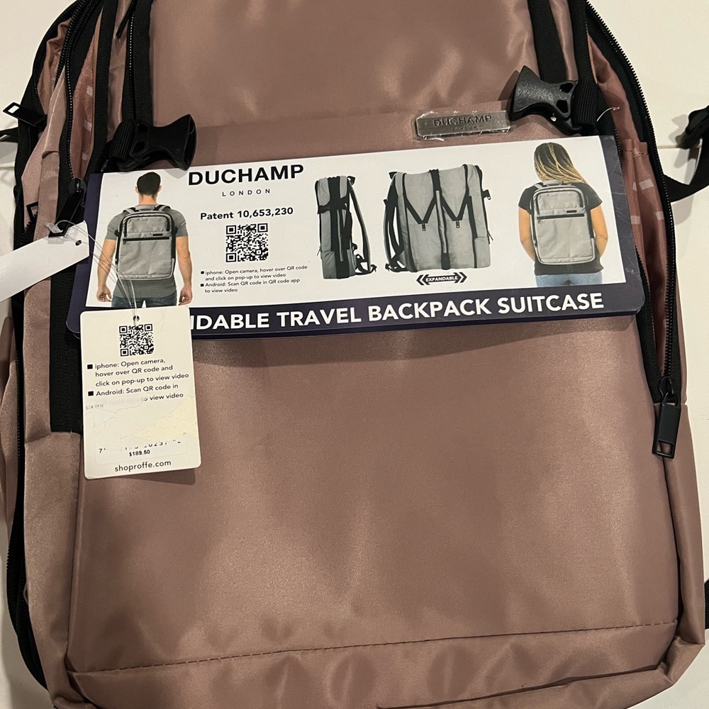 Duchamp London Expandable Travel Backpack Suitcase